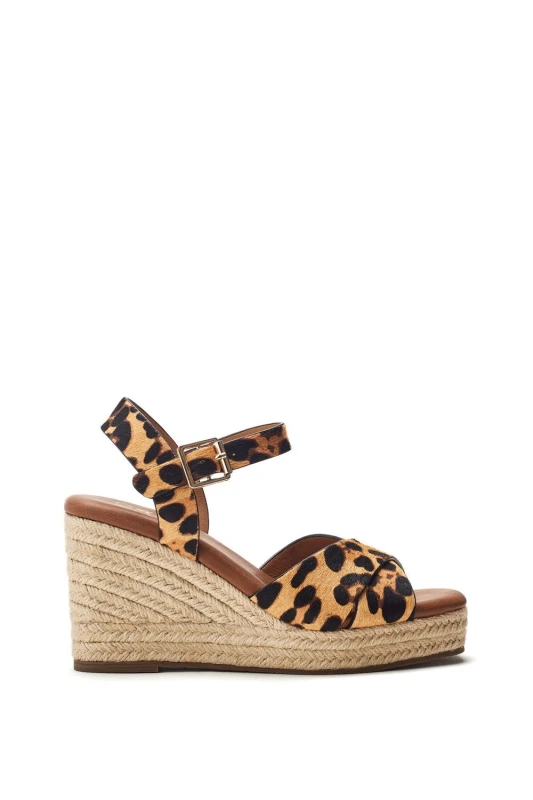 Image of Moda In Pelle Womens 'Jasminium' Pony Hair Wedges Size: 6 Multicolor Female 6