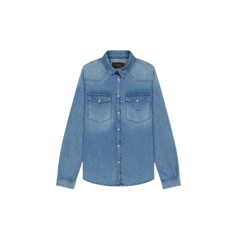Image of Le Temps des cerises Woman's shirt Le Temps des cerises Barbara Bleu Female XS