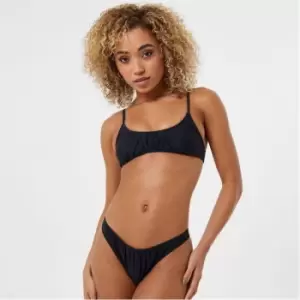 Image of Jack Wills Ruched Tanga Bikini Bottom - Black
