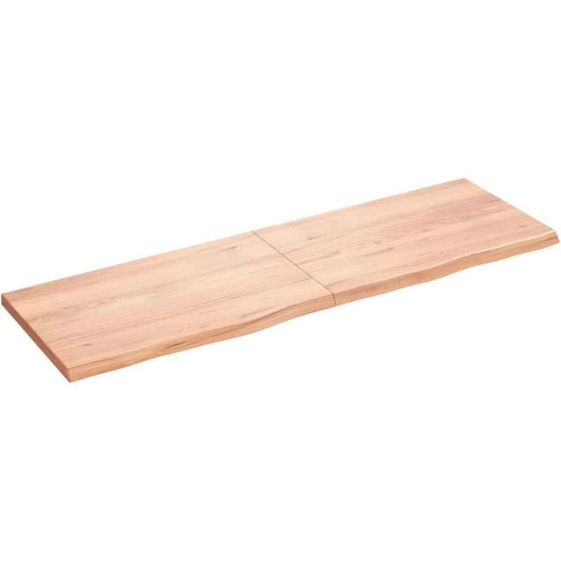 Image of Vidaxl Wall Shelf Light Brown 160X50X4cm Treated Solid Wood Oak, Brown 363712