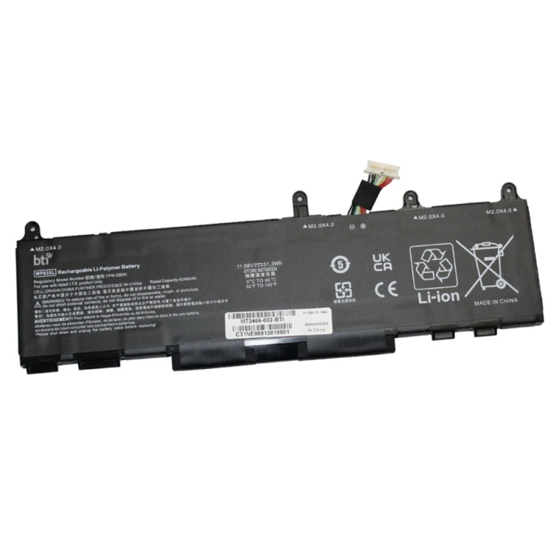 Image of BTI BTI WP03XL compatible 51.3Wh 3-cell battery for HP Elite X360 Elitebook 830 Elitebook 840 Zbook Firefly 14 G9 16 G9 WP03XL-BTI