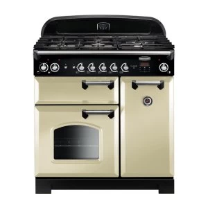 image of Rangemaster CLA90DFFCRC 116500 CLASSIC 90cm DF Range Cooker CreamChrome