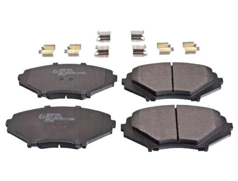 Image of Blue PRINT ADM54283 Brake pad set Front Axle, with fastening material Brake Pad Set,disc brake (402)