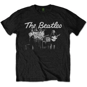 image of The Beatles - 1968 Live Photo Mens Large T-Shirt - Black