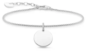 image of Thomas Sabo A1960-001-21-L19V Sterling Silver Disc Bracelet Jewellery