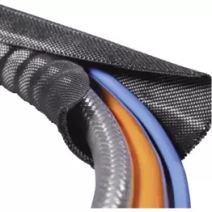 Image of HellermannTyton 170-01012 Twist-In 08 Braided hose Black Polyester 5 up to 8mm 5 m