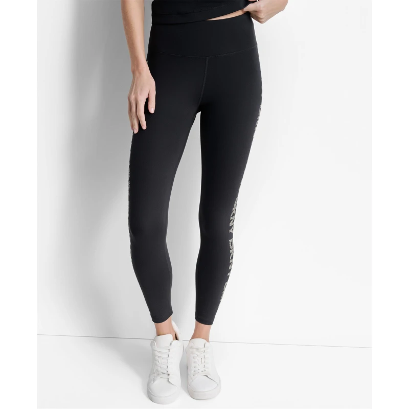 Image of DKNY Womens Leggings Black/Gunmetal female 8 (XS)