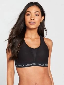 Image of Shock Absorber Ultimate Run Bra Padded - Black, Size 38, Women