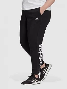 image of Adidas Inlin Cuffed Pant - Plus Size, Black/White, Size 2X, Women