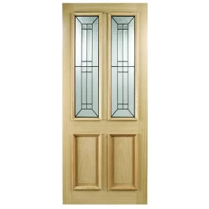 Image of Wickes Malton External Oak Veneer Door Glazed 2 Panel 1981 x 762mm
