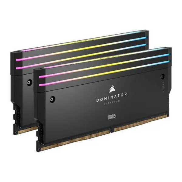 Image of Corsair DOMINATOR TITANIUM RGB 32GB (2x16GB) DDR5 DRAM 7000MT/s CL34 Intel XMP Memory Kit - Black - CMP32GX5M2X7000C34