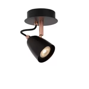 Image of Lucide RideLed Modern Ceiling Spotlight 10cm LED Dim. GU10 1x5W 3000K Copper