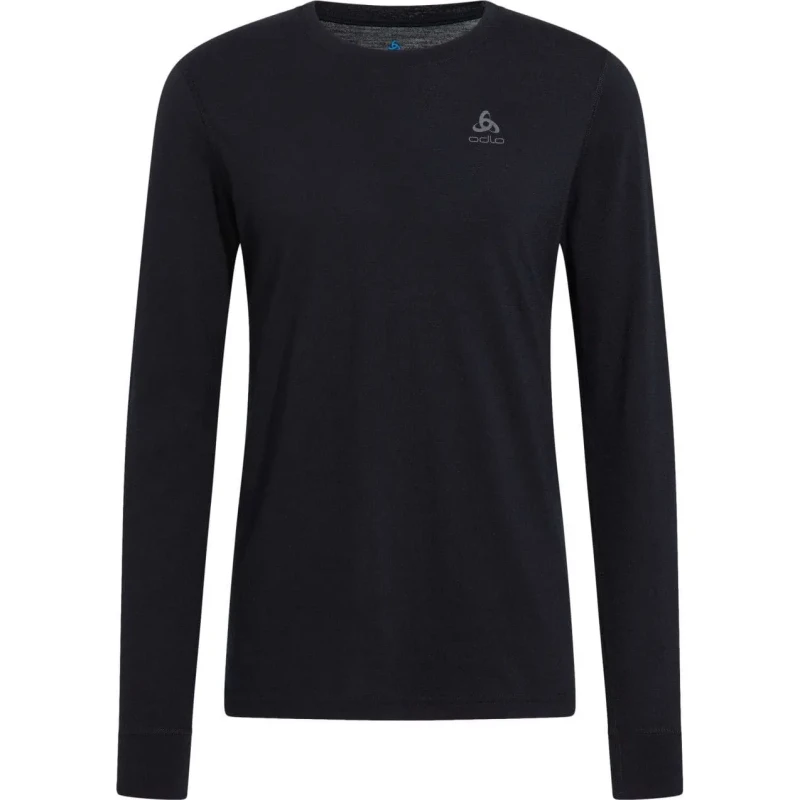 Image of Wool crew-neck undergarment Odlo Merino 200 Noir Male XL