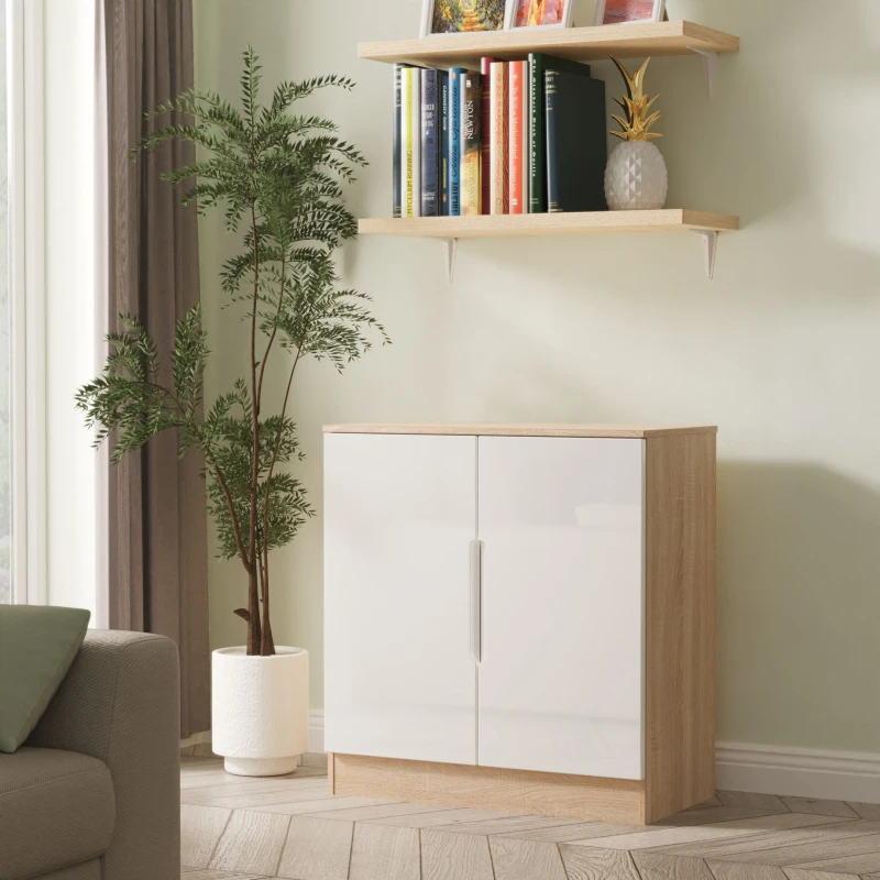 Image of Welcome Furniture Welcome Furniutre Milan 2 Door Cabinet - Ready Assembled MIL204WGBO