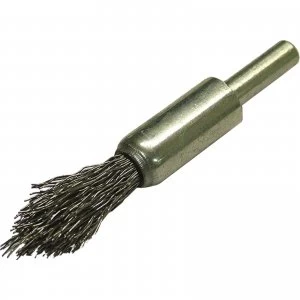 image of Faithfull Point End Crimped Wire Brush 12mm 6mm Shank