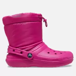 image of Crocs Kids Classic Lined Neo Puff Rubber and Nylon Boots - UK 1 Kids