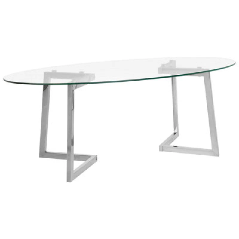 Image of Beliani Coffee Table Fresno Glass Silver