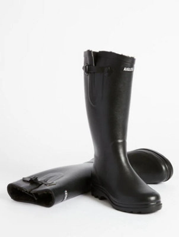 Image of Aigle Aigentine Fur Rubber Boots Noir Eu 39