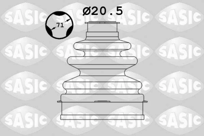 Image of CV boot kit, drive shaft SASIC 1906068