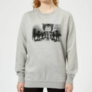 Image of Toy Story Evil Dr Pork Chop Speech Womens Sweatshirt - Grey - 3XL