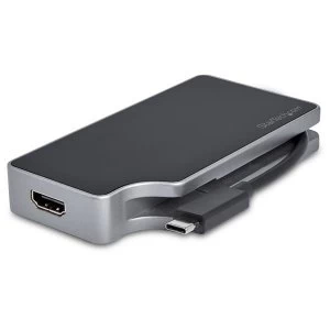 image of StarTech USB-C Multiport Video Adapter - 4-in-1 - 95W Power Delivery - Space Gray