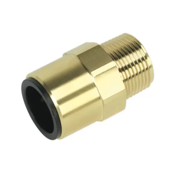 image of Sealey CAS22BSA Straight Adaptor 22mm x 3/4BSPT Brass