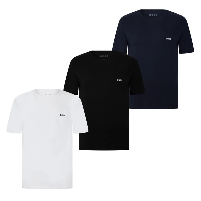 Image of Boss 3-pack Classic T-Shirts Regular Fit T-Shirts S Black 59759141350