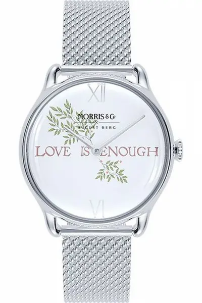 image of August Berg Ladies Pure Silver Love Is Enough 30mm Watch - One Size