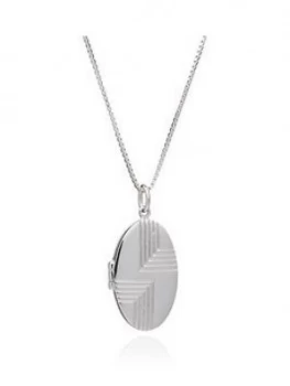 image of Rachel Jackson London Sterling Silver Small Art Deco Locket