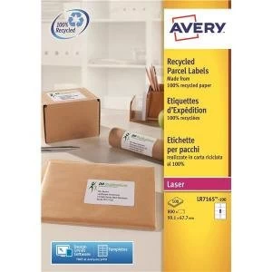 image of Avery LR7165 100 QuickPEEL Recycled Address Labels Pack of 800 Labels