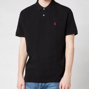 Image of Polo Ralph Lauren Mens Custom Slim Fit Mesh Polo Shirt - Polo Black - L