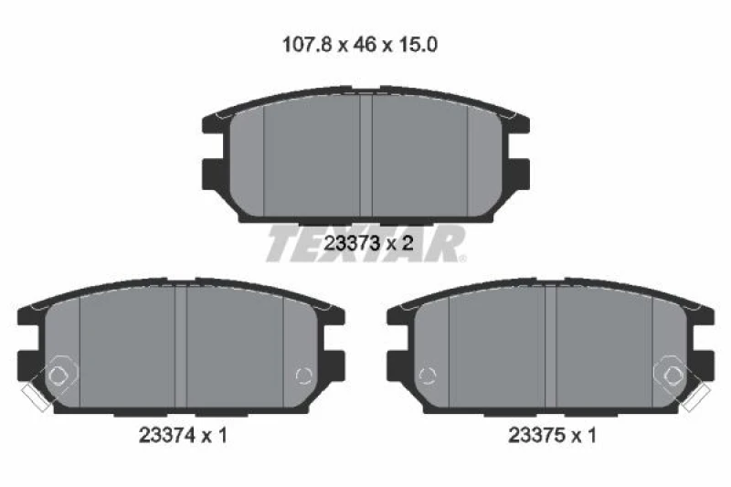 Image of Brake pad set TEXTAR 2337301