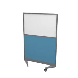 Mobile Type 3 Half Glazed Screen Silver Frame - 800W X 1500H Band 4