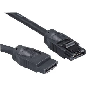 Image of Akasa SATA-III 100cm Rounded Data Cable (SATA3-100-BK)