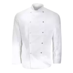 Image of Dennys Mens Long Sleeve Chefs Jacket / Chefswear (2XL) (White)
