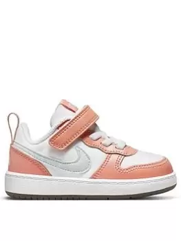 image of Nike Court Borough Low 2 SE - White/Pink, Size 5.5