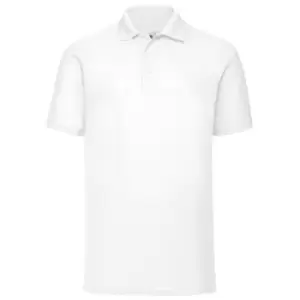 Image of Fruit Of The Loom Mens 65/35 Pique Short Sleeve Polo Shirt (3XL) (White)