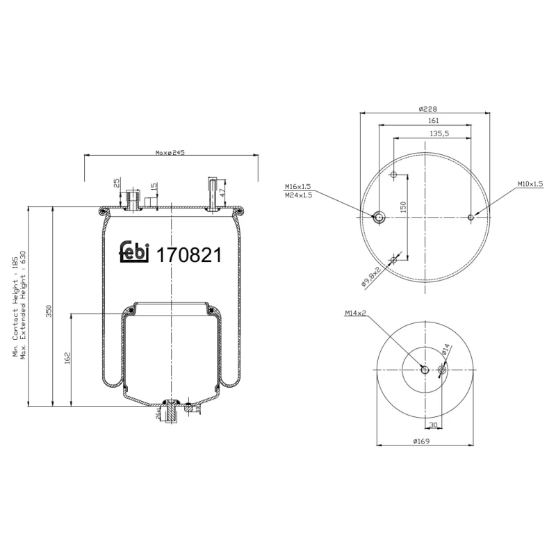 Image of Boot, air suspension FEBI BILSTEIN 170821