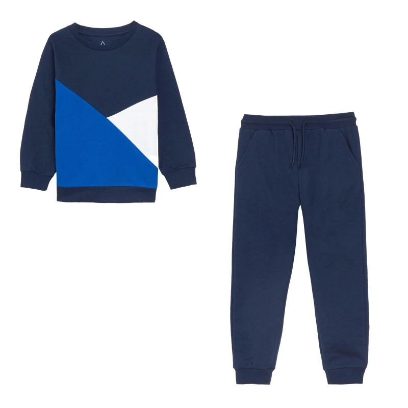 Image of Studio You Boys Asymmetric Jog Set - Blue Blue One Size