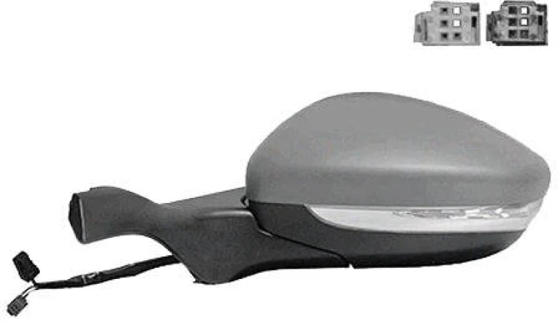 Image of VAN WEZEL 4034807 Wing mirror * HAGUS * Left, Heatable, primed Outside Mirror (50)