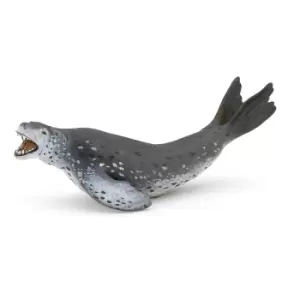 image of Papo Marine Life Leopard Seal Toy Figure, 3 Years or Above, Grey...