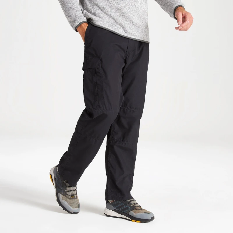 Image of Craghoppers Mens Kiwi Classic Nosi Defence Walking Trousers 30L - Waist 30' (76cm), Inside Leg 33' Black CMJ600-800-30L