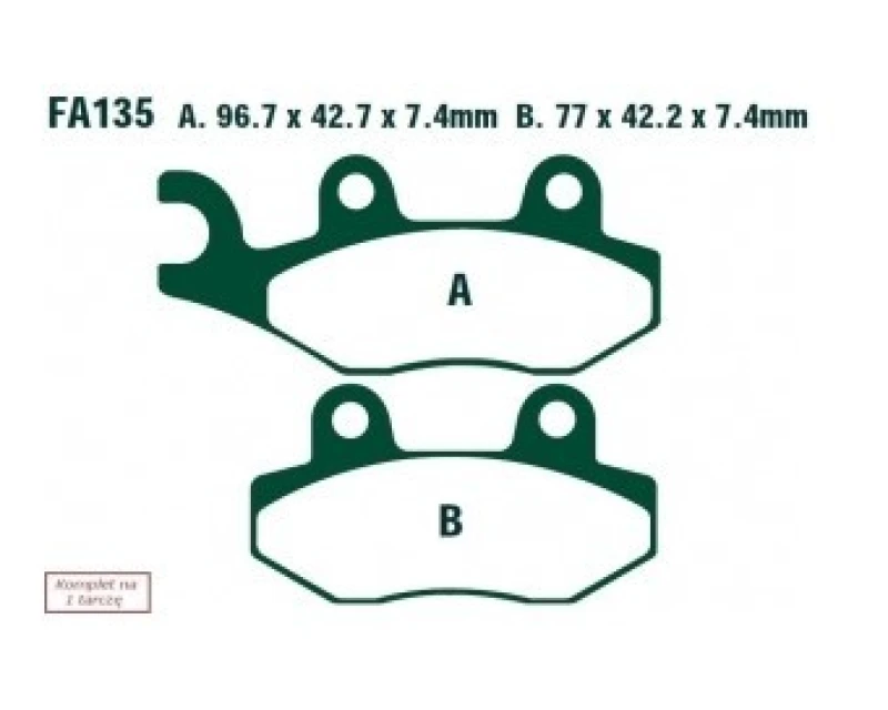 Image of EBC Brakes FA135TT Brake pad set Brake Pad Set,disc brake (402)