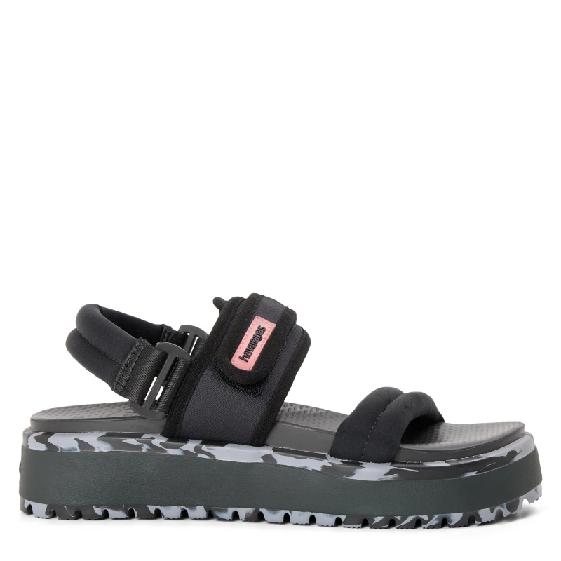 Image of Havaianas Womens Hav Street Shanghai Black Flip Flops Black female 4.5