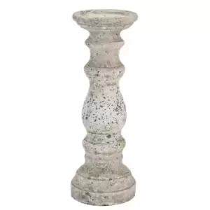 Image of Large Stone Ceramic Column Candle Holder