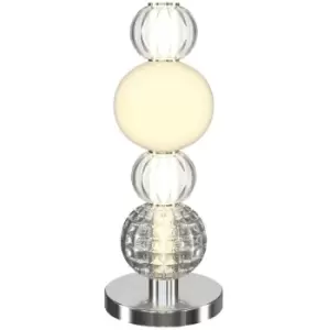 Image of Maytoni Collar Modern Table Lamp Chrome, 3000K, Glass Shade