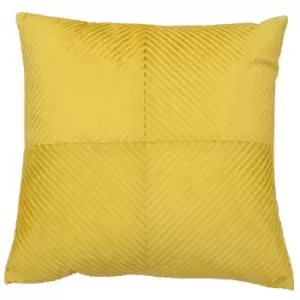 Image of Infinity Diamond Ribbed Cushion Honey, Honey / 55 x 55cm / Polyester Filled