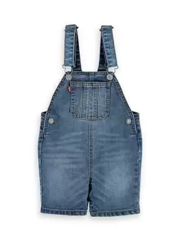 image of Baby Denim Shortall - Blue