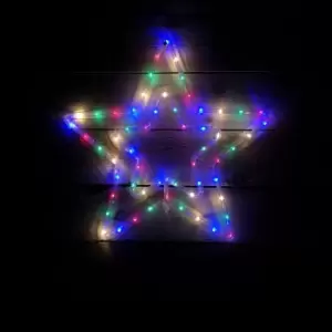 image of 55cm Multi-coloured LED Star Silhouette Christmas Decoration