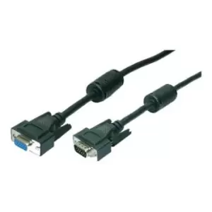 image of LogiLink VGA Extension Cable - HD-15 (VGA) female -> HD-15 (VGA) male - 3m - Black